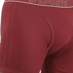 Sporto by Macho Men Pack Of 4 Cotton Short Trunks Sprto_M1022-M1-N1-Olv1-Prt1-L image 2