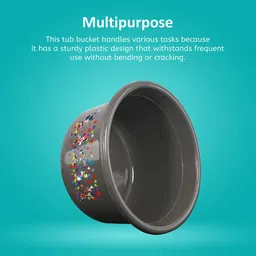 Kuber Industries Blue & Beige 3 Pieces Disney Bath Printed Light Weight Bath Tubs image 4