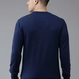 Arrow Men Navy Blue Brand Logo Print Sweatshirt image 4