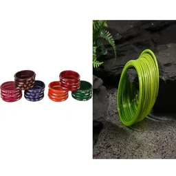 SOMIL Set Of 36 Artificial Stones Studded & Beaded Bangles-picture-28