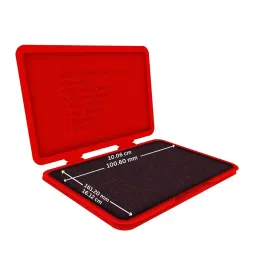 Soni Office Mate Large Stamp Pad 155x95 mm Refillable Design Crisp, Quick-Dry, Smudge-Free Ink for Office, School, Craft & DIY, Red (Pack of 2) image 3