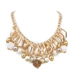 Odette Multi-Color Pearl Alloy Embellished Jewellery Set image 2