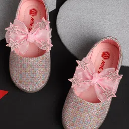 Mine Sole Stone Beads Embellished & Bow Detailed  Bellies  - Pink-image-65