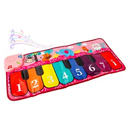 Fiddlerz Kids Musical Mats Toy Music Piano Keyboard Dance Floor Mat Portable Educational Toys - Multicolour-picture-18