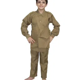 Kaku Fancy Dresses Our Community Helper Theme Postman Costume Set - Brown-image-50
