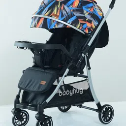 Babyhug Travel Compact Baby Stroller with Reversible Handle Adjustable Backrest & Canopy - Multicolor-image-29