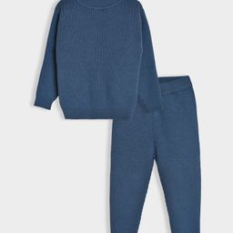 Mi Arcus Full Sleeves Solid Thermal Top With Coordinating Pajama Set - Blue-picture-9