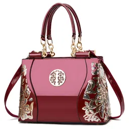 SYGA Women Elegant Handbag for Women Embroidered Design with Zipper Closure(Burgundy)-picture-24