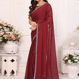 The Textile Hub Embellished Beads and Stones Pure Silk Saree image 2