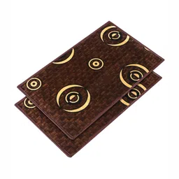HOMESTIC 2Pcs Brown & Yellow Printed Ultra Absorbent Stain Resistant Quick Dry Doormats-picture-26