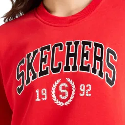 SKECHERS Red Solid Regular Fit Sweatshirt image 5
