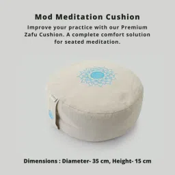 Core Asana Mod Meditation Cushion- Om Embroidered image 2