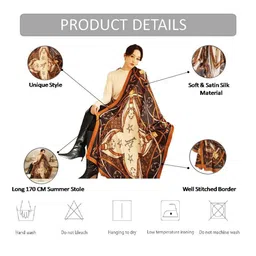 Alexvyan Women Abstract Printed Stole image 2