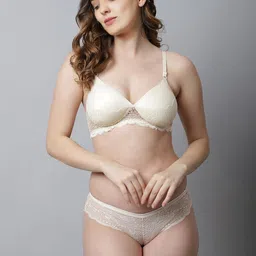 samvar Women Black,Brown Cotton Bra Panty Set for Lingerie Set Undergarments Pack of 2 image 4