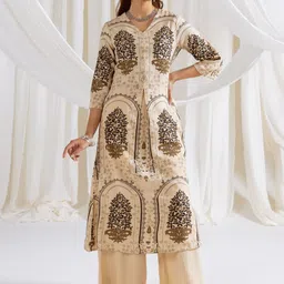 DIVASTRI Women Floral Printed Regular Kurta with Palazzos-picture-22