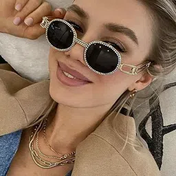 Arzonai Unisex Round Sunglasses MA-892-S1-GOLD-BLACK-picture-32