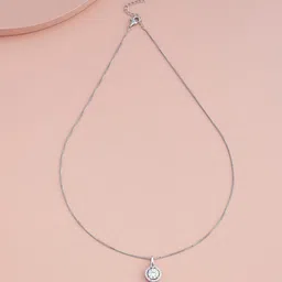 Kushal's Fashion Jewellery Rhodium-Plated Zircon Studded Party Chain-image-81