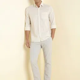 Allen Solly Men Slim Fit Mid-Rise Pleated Trousers image 4