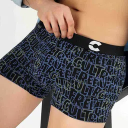 FREECULTR Pack Of 2 Printed Cotton Long Trunks FC-CTN-PT-T-LG-NLBLK-FCBLK-02 image 5