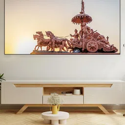 nestroots Majestic Copper-Toned Horses Galloping at Sunset Religious Paintings Wall Art-image-7