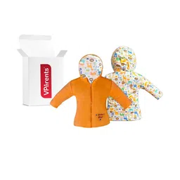 VParents Unisex Kids Orange Open Front Jacket-picture-31