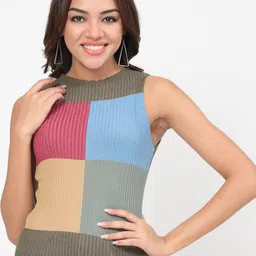 Kalt Colourblocked Cotton Top-image-92