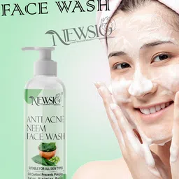 Newsio Set Of 2 Anti Acne Neem Face Wash-100 ml Each image 2