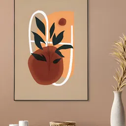nestroots Beige & Brown 1 Piece Canvas Abstract Wall Paintings-picture-12