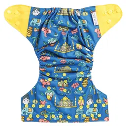 POLKA TOTS Reusable & Washable Fleece Cloth Diaper with 1 Diaper Liner and Size Adjustable Snap Buttons - Traditional-picture-23