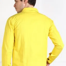 emmy word Men Solid Denim Jacket image 2