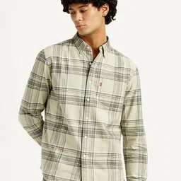Levis Classic Slim Fit Tartan Checks Checked Casual Shirt-image-0