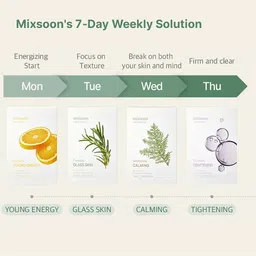 Mixsoon Daily Mask Pack Friday Brightening & Energizing Face Mask for Glowing Skin - 20 ml image 4