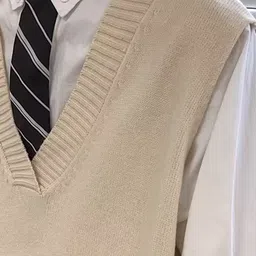 StyleCast x Revolte V-Neck Sleeveless Acrylic Longline Sweater Vest image 3