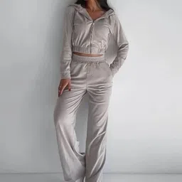 Mast & Harbour Hooded Zipper Sweatshirt & Trousers Co-Ords-picture-24