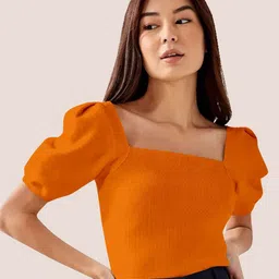 The Cloth Crow Puff Sleeve Cotton Top-picture-14