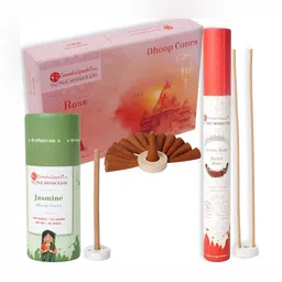 GaneshaSpeaks 130-Pc Brown Wooden Dhoop Cup Dhoop Stick & Incense Stick-image-94