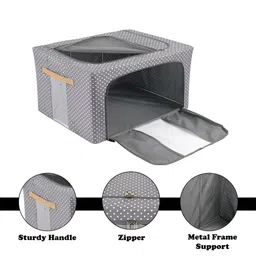 Myntra Elegant Homes Grey & White Waterproof Drawer Organisers 24L image 4