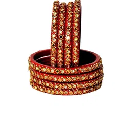 Shinemore Set Of 8 Artificial Stones Studded Bangles-picture-16