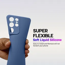 LIRAMARK Solid Samsung Galaxy S21 Ultra Silicone Impact Resistant Soft Back Case image 4