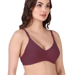 Samvar Maroon Cotton Non-Wired Non Padded Minimizer Bra image 2
