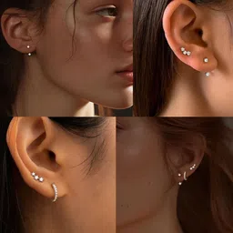 VAMA Geometric Studs Earrings image 4