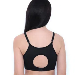 Inner Sense Organic Antimicrobial Soft Feeding Bra - Black image 2