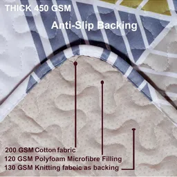 HOMETHREADS Beige Embroidered Sofa Cover image 3