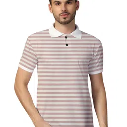Blisstone Striped Cotton Polo Collar T-shirt-picture-19