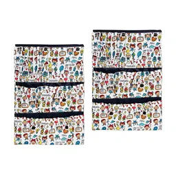 prettykrafts White & Blue 2 Pieces Reusable Multi-Utility Organisers image 1