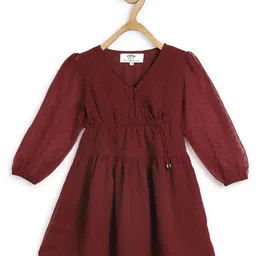 Chuppan chupai Puff Sleeve Georgette Fit & Flare Dress-picture-20