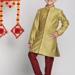 JBN Creation Boys Ethnic Motifs Kurta with Pyjamas-picture-49