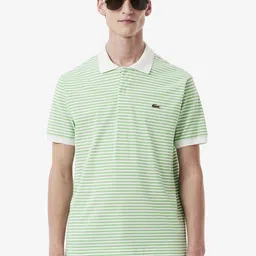 Lacoste Men Striped Polo Collar Applique T-shirt-picture-51