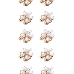 BEAUTY GIRLS Women Set of 10 Pearls Claw Clip-picture-10