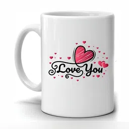 Mr UVD White & Pink Typography Printed Ceramic Glossy Mug - 350 ml-picture-17